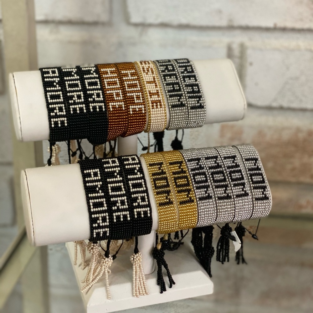 MOM Beaded bracelets gold & silver